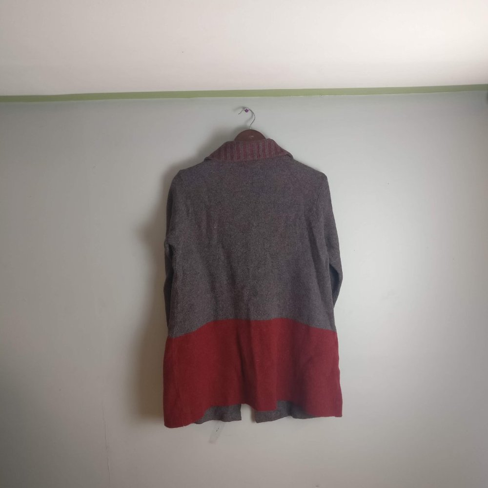 Wool Cardigan, Wool Coat, Wool blend button Front Knit Cocoon Cardigan, L - Picture 3 of 13